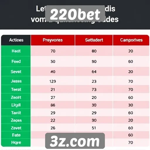 Comparativo de odds entre 220bet e concorrentes